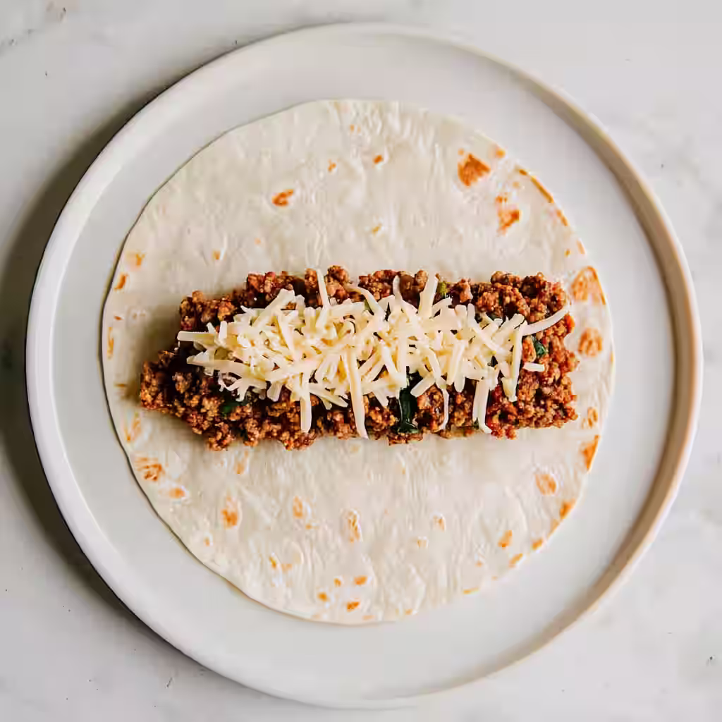 Rolling Paleo Pizza Roll Ups with tomato meat filling